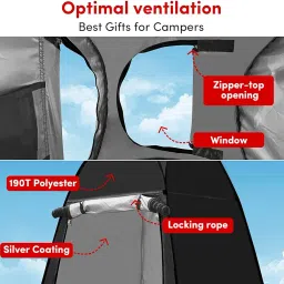 BLEQYS® Portable pop-up Privacy Tent Suitable for Outdoor Shower, Dressing Room, Sunshade and Camping Toilet with Carry Bag (Black) image 5