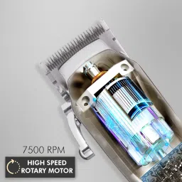 VEGA PROFESSIONAL Men Pro Star Hair Clipper With 7500 Rpm High Speed Rotary Motor, Titanium Coated Ceramic Deep Tooth Blade, 300 Mins Runtime For Salon, Cord & Cordless Power, (Vpphc-04) image 3
