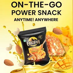 Eatopia Mango Chia Fruit Minis | 100% Natural Energy Bar, No Preservatives | Sugar Free Healthy Breakfast Snacks | Dry Fruits Protein Bars | Pack of 2 (5 minis per Box) | Oats & Honey, Nuts & Seeds image 5