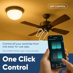 AZIOT 4 Node Plus Smart Switch (1 x 16A Load) | WiFi + Bluetooth | Voice Control | Timer Function | Modular Smart Touch Panel | Made in India | Compatible with Alexa & Google Assistant image 4