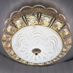 swanart Chandelier Ceiling Light Round Lights and Lamps (Multicolor) | Crystal image 4