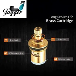 Jagger JNT2211 Brass Disk Stainless Steal Nozzles Tap for Washing Machine/Garden/Pipe Connection Tap 1/2 inch Chrome Finish with Wall Flange and Teflon Tape image 2