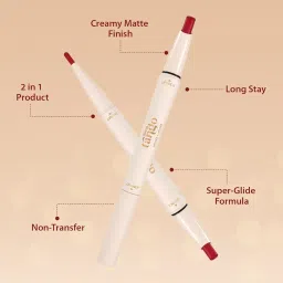 Glam21 Two To Tango Lip Liner + Lipstick Duo |Non-Transfer |Long Stay | Creamy Matte Finish| Super-glide formula | Non-drying |For Sensational lip look, Clay Crush-14 image 2