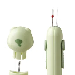3 in 1 Needle Threader Tool Set with 2 Needle, Sewing Needle Threader, DIY Needle Threader Hand Machine Sewing Tool with Seam Ripper for Sewing Crafting,Needle Thread Inserter (Green, 1pcs) (Green) image 3