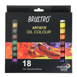 BRUSTRO Artists ’ Oil Colour Paint Set of 18 Colours X 12ML Tubes image 4