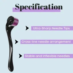 PACK OF 2 Roller P-2 For Hair And Beard Regrowth 540 Micro 1mm Titanium Needles Reduces Hair Fall & Stimulates Hair Follicles, Safe and Effective Easy to use | Skin Care Men and Women image 3