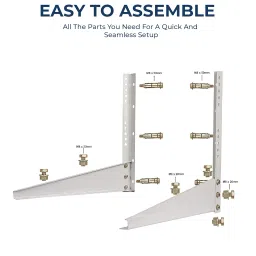 Robustt Heavy Duty AC stand | Rust Proof Iron Air Conditioner Outdoor Unit Mounting Bracket, Supports upto 150kg weight | Air Conditioner Stand Comes with Necessary Wall Fittings - Pack of 1 image 5