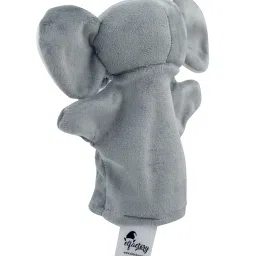 Animal Hand Puppet for Kids - Educational Storytelling Interactive Plush Animal Hand Puppet for Learning (4-8 inches) (Elephant) image 2