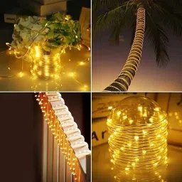 UniMarketSolar Powered Outdoor String Lights - 300 LED Waterproof Fairy Lights for Garden, Patio, Yard, Fence, Pathway Decoration Set of 1 String Light image 2