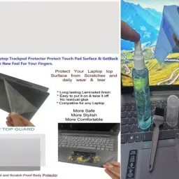 Anjo 11 in 1 Combo of Wired Keyboard & Mouse, Mouse Pad with Wrist Support, USB Hub 3.0, 3in1 Cleaner, OTG Micro & C, Extension Cable, LED, Laptop Trackpad Lamination, Laptop Lid Lamination image 3