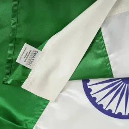 SWATRIC National Flag by IIT Delhi Startup - All Weather Outdoor Tiranga Indian Flag With Fade Resistant Double Stitched Polyester Satin Fabric (2 Ft * 3 Ft) image 1