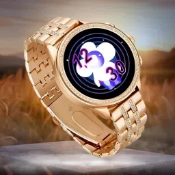 ras n jas RAS N JAS® Gen 9 Diamond Strap Smartwatch for Women HD Display, Bluetooth Calling, 2 Straps, Social App Notifications, On/Off Logo, Stylish Fitness Watch (1 Set) image 1