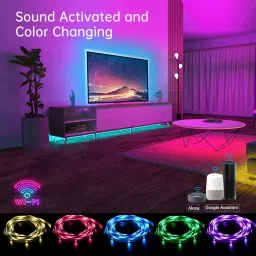 Gesto 10 Meters LED Strip Lights with Adaptor - Music Sync RGB Lights with Alexa, Google & App Operated 600 Led Waterproof Smart Light - Multicolor LED Lights for Home,Diwali,Christmas,Gaming Room image 1