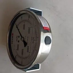 HYDRAULIC PRESSURE GUAGE 100mm / 4" inch Dial, 0-420 kg/cm2 (bar), 3/8" BSP, Back connection image 5