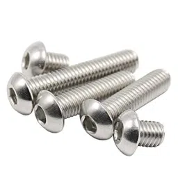 SYLIX M5 x 35mm Allen Button Head Screws, Stainless Steel, Bright Finish | Set of Bolt with Nut & Washer for Home, Industrial, Plumbing (10 pcs) image 1