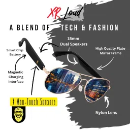 Bluetooth Smart Glasses for Women Men, with Speakers New 5.3 Android Siri Touch and Voice Assistant, 120H SB, Tan Color Aviator Snug-Fit Sunglasses image 4