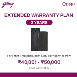 GodrejCare+ 2Year Extended Warranty Plan for Refrigerator Between INR 40,001-50000 (Email Delivery) (No Physical Product) image 1