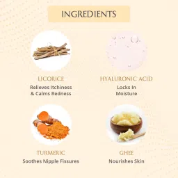 AreoVeda Natural Nipple Butter cream (25gm) With Tumeric Extract & Ghee - Soothes Cracked, Sore & Dry Nipples | Breastfeeding & Baby Safe | Non-greasy, Fast Absorbing & Moisturises The Skin | Lab Tested and Ecocert Certified image 3