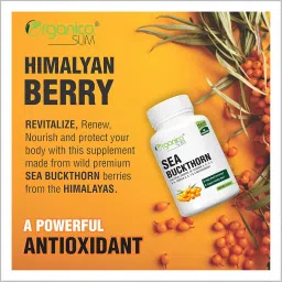 Organicoslim Himalaya Sea buckthorn Berry Extract Antioxidant Supplement and Immunity Booster Veg Supplement, Supports Digestions, Cardiovascular Health & Liver Detox (Pack of 1, 60 Capsules) image 3
