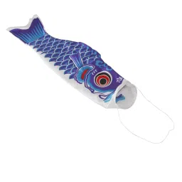 Imported 40cm Japanese Windsock Carp Flag Koi Nobori Sailfish Fish Wind Streamer Blue image 2