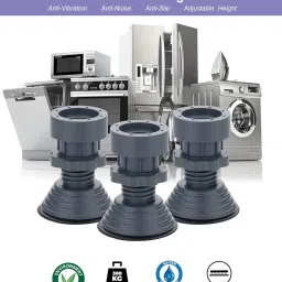 NTZ Anti Vibration Pads for Washing Machine 4 Pads with Tank Tread Grip Level Washer Dryer Pedestals Fits All Machines - Noise Dampening, Protects Laundry Room Floor - Washing Machine Support image 3