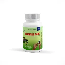 Vedalabs Diabetes Care – Herbal Blood Sugar Support Supplement – 750mg, 60 Veg Capsules – Supports Glucose Levels, Insulin Function & Energy – Strong Ayurvedic Formula image 1