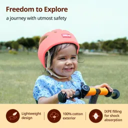 LuvLap Baby Safety Helmet - Essential Safety Gear for 6+ Months to 3 Years | Toddler Head Protector | Secure Fit & Comfort | Appealing Design | Lightweight | Proper Air Ventilation, Pink image 5