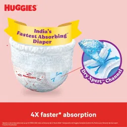 Huggies Complete Comfort Wonder Pants | Pant Style Baby Diapers XL Size, 56 Count | India's Fastest Absorbing Diaper, Patented Dry Xpert Channel, Ideal for 12 to 17 Kgs image 3
