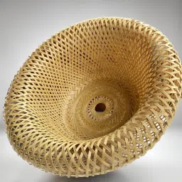 Craftscape Handwoven Dome Pendant Lampshade, Natural Wicker, Decorative Light for Home, Office, Restaurant, Café image 1