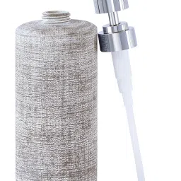 Obsessions Soap & Lotion Dispenser, Polyresin, Ideal for Bathroom, Kitchen Vanity 320ml, Taupe image 3