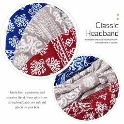 etonia Headbands for Women, Non-Slip, Premium Stretchy Bohemian Head Bands Hair Accessories,Wear for Yoga, Fashion, Working Out, Travel or Running,2 Pack image 4