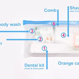 sevenhills toiletries 50 Sets Hotel Accessories,Guest House Kit,Guest Room Amenities,Marriage Guest Toiletry Kit Hospital Kit Frosted Zipper Pouch 9 X 4.5 INCH (50 Sets) image 3