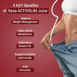 SESA Ayurvedic Activslim Juice 1 Lt Helps in Weight Management Made with Apple Cider Vinegar Healthy Diet Drink Active Slim, No added Sugar, Colour or Flavour (1 Lt) image 1