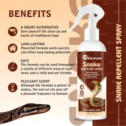 Snake Repellent Spray | 100% Natural & Non-Toxic | Long-Lasting 30+ Days Protection | Safe for Indoor & Outdoor Use | Eco-Friendly Snake Away Spray for Home image 4