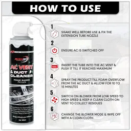 OBEROI'S TRADERS Combo of Car AC Vent & Duct Cleaner Foam Spray with Long No-sal Pipe For Vehicle Interior & Home AC Cleaning (1200) ml image 4