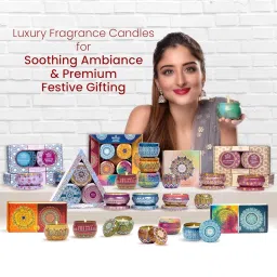 Bryan & Candy Scented Candles Gift Set for Women & Men,60gm Each Soy Wax Eco-Friendly Printed Tin, Pack of 2 (Lavender Citrus & Bulgarian Rose) image 5