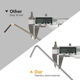 HASTHIP® 10 Pack Tent Stakes, 6.7 Inches Tent Stakes for Camping L-shaped Ground Nail for Tent, Heavy Duty Iron Galvanizing Tent Stakes image 3