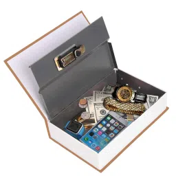 GREEN WHITE Stainless Steel Security Safe Dictionary Book Locker Box Gold Jewelry Money Cash Vault For Home Office With Numeric Lock image 2