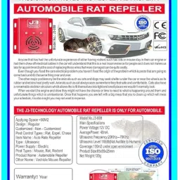 J3 technology - Car Ultrasonic Rat Repeller-Water-Resistant car Repellent for Automobiles-95% Effective. image 4