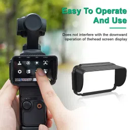 ZORBES® Compatible with Osmo Pocket 3, Anti-Glare Screen Sun Hood Outdoor Sunshade for D JI Action Cameras, Snap-on Camera Screen Visor Hood, Osmo Attachment Accessories image 3