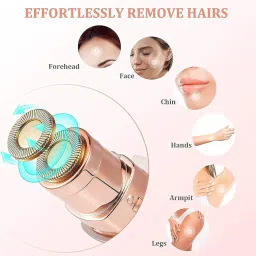 Bitrexup facial epilator hair removal machine for women - face, chin, cheek, eyebrow, upper lip hair remover for women, usb rechargeable epilator machine (White) image 1