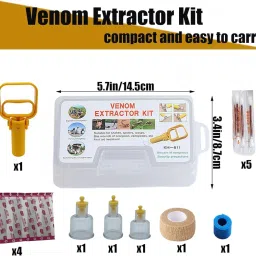 Venom Extractor Suction Pump kit Insect Bug Bee Sting Snake Bite Kit Survival Kits Emergency First Aid Supplies for Hiking Backpacking Fishing Hunting image 4