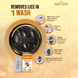 Hairshield Anti Lice Cream Wash | Made with Guldaudi, Reetha & Shikakai | Trusted by Mothers | Safe for Babies, Children, Men & Women | Pack of 4 image 2