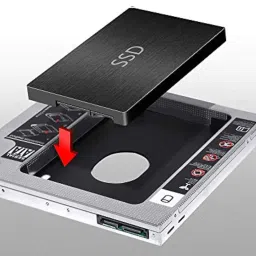 Terabyte 9.5 mm Universal Caddy for HDD/SDD for CD DVD-ROM Drive Slot 2nd Hard Drive Caddy for PC/Laptop, Silver (2nd HDD Caddy 9.5mm Silver TB02) image 2