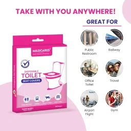 MILDCARES Disposable Toilet Seat Covers (Pack of 2, 20 Sheets)|Say No Direct Contact With Unhygienic Seats | Protects Against Germs For Public Toilets & Travel Essentials | Flushable & Nature Friendly image 3