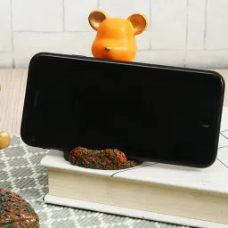 TIED RIBBONS Bear Mobile Phone Stand Holder for Tabletop Car Home Kitchen Office All Smartphones Decorative Showpiece Mobile Stand for Desk Decoration Items (Multi, Resin, 8.8 Cm X 5 Cm) image 4