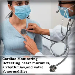 BPL Medical Technologies ST-06 Stainless Steel Dual Premium Adult Chest Piece Stethoscope|High Acoustic Level, Versatile Chestpiece for Adult & Pediatric Use|Medical Instrument for Auscultation - Grey image 5