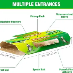 Cockroach Traps 10 Pcs | Extra-Strong Adhesive Roach Killer for Home, Kitchen, Office | Non-Toxic, Pesticide-Free Bug Trap | Safe for Kids & Pets | Easy Indoor Cockroach Repellent Solution image 1