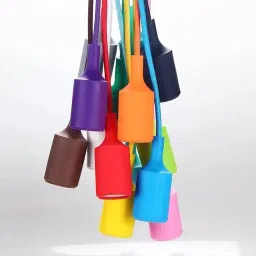 ZOREZA Ceiling Lamp Holder - Durable and Decorative E27 Bulb Holder for Modern Light Fixtures Modern Design. (BLUE) image 4