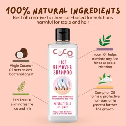 Ayurvedic Anti-Lice Treatment Bundle: Shampoo (200ML), Oil (200ML), Spray (100ML), Cream Wash (50ML) & Comb | 100% Natural | Single Wash Solution | Safe for Kids | Neem, Tea Tree & Camphor Enriched (550ML) image 4